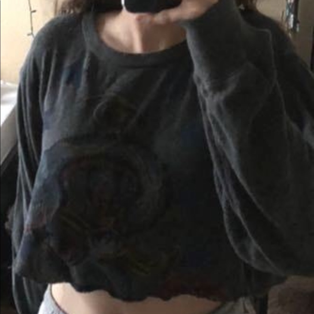american rag // cropped sweater